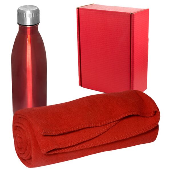 Cozy Fleece Blanket And Insulated Bottle Gift Set Thumbnail